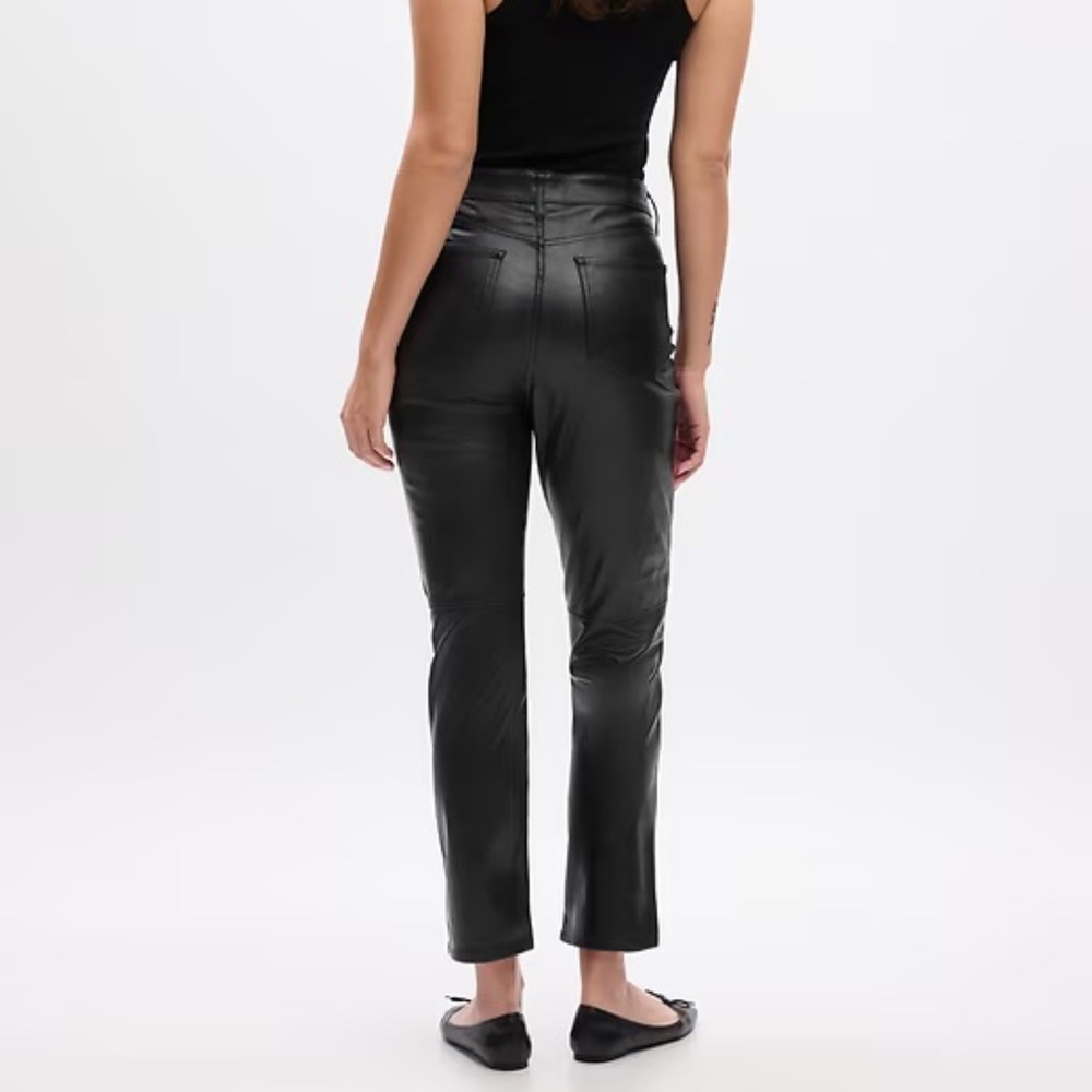 GAP Women's Vintage Slim High Rise Vegan Leather Pant - Size 28 (6 Regular)